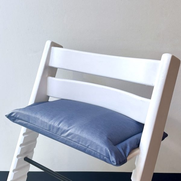 Gecoat zitkussen jeansblue voor tripp trapp kinderstoel