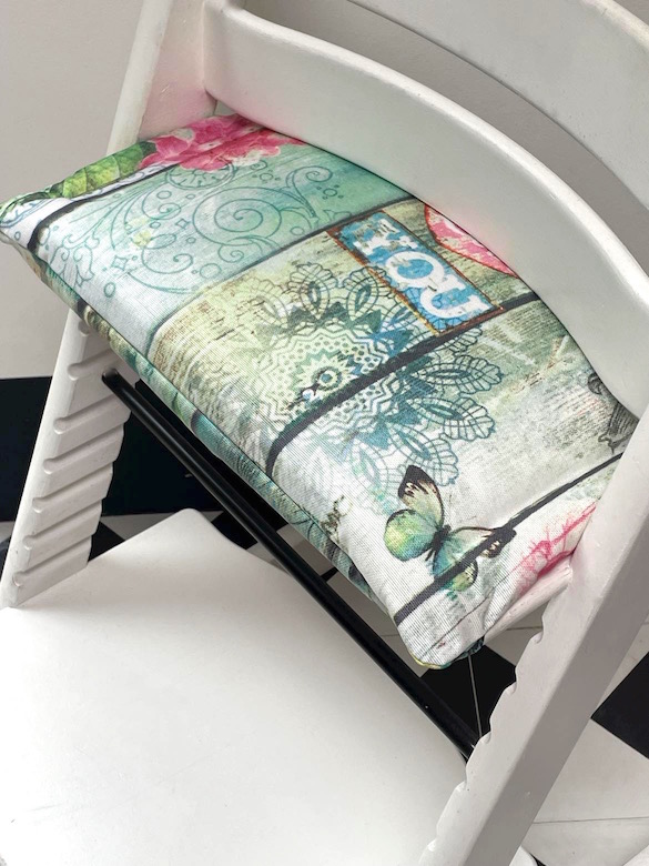 Gecoat zitkussen summer breeze voor tripp trapp kinderstoel - Afbeelding 2