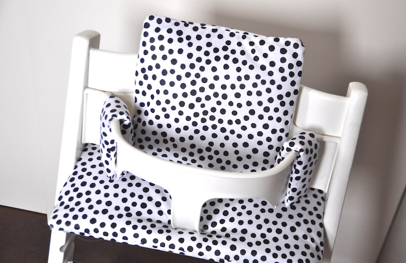 Dots zwart wit gecoate kussenset voor tripp trapp - Afbeelding 3