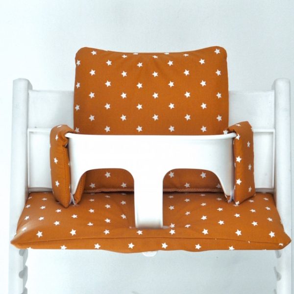 Gecoate stoelverkleiner kussens voor stokke tripp trapp kinderstoel 'oker stars'