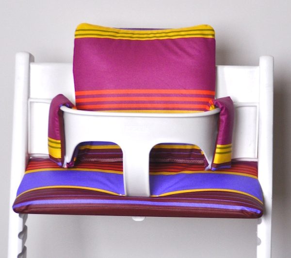 Strepen multicolor purple gecoate kussens tripp trapp