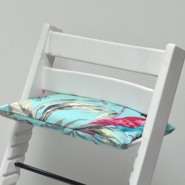 Aqua tropical gecoat zitkussen voor tripptrapp kinderstoel