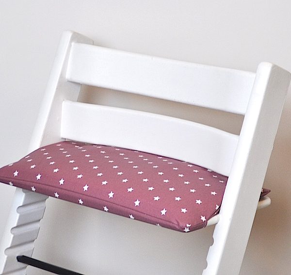 Gecoat zitkussen voor tripp trapp stoel 'vintage pink'