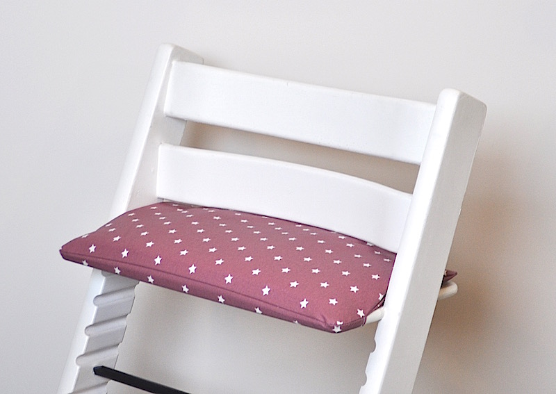 Gecoat zitkussen voor tripp trapp stoel 'vintage pink'