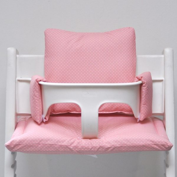 Pink dots gecoate stoelverkleiner kussens voor de tripp trapp kindrstoel