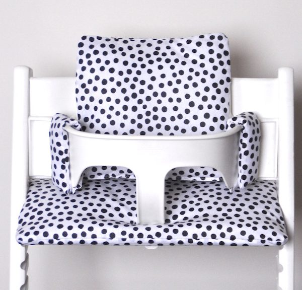 Dots zwart wit gecoate kussenset voor tripp trapp