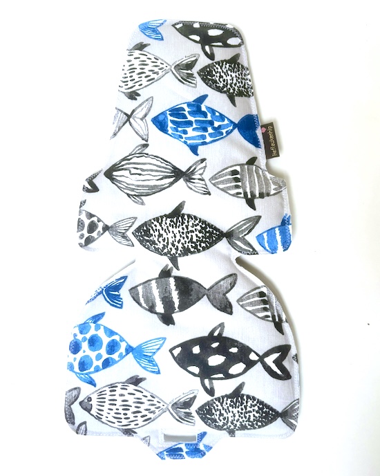 Fishes inlay kussen voor de bobike mini