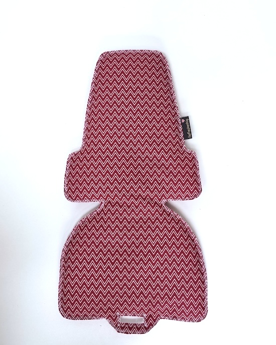 Rood zigzag inlay kussen voor bobike mini