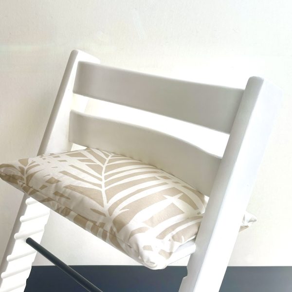 Palm beige wit gecoat zitkussen voor de triptrap kinderstoel