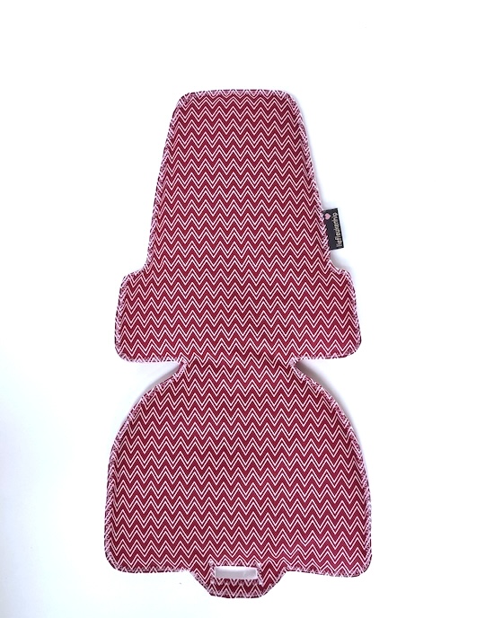 Rood zigzag inlay kussen voor bobike mini