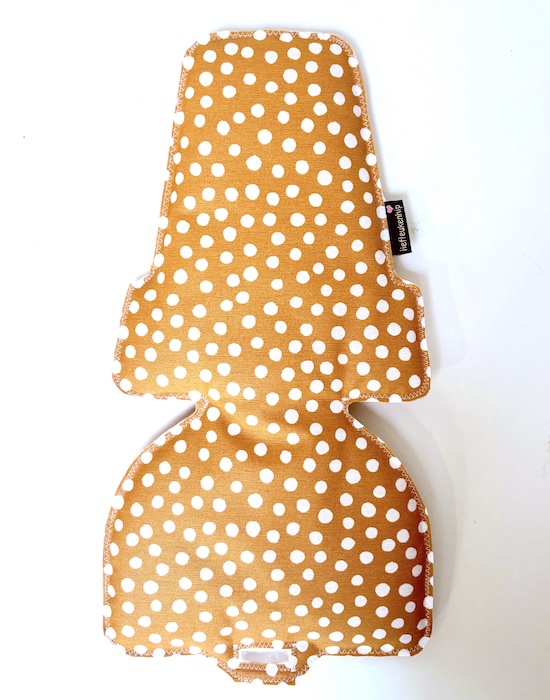 Dots okergeel inlay kussen voor de bobike mini